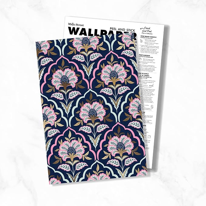 Main Street Peel and Stick Wallpaper Sheets, Modern Art Deco, 12-Pack | 11 x 16 in sheet size; Covers up to 14.67 sq ft; Eco-friendly paper material; No paste or additional adhesive required - Image 7