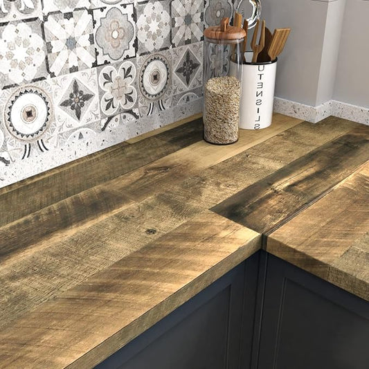 WESTICK Large Wood Conatct Paper Self Adhesive Counter Top Vinyl Wrap | Waterproof Brown Wood Wallpaper Peel and Stick Countertops for Kitchen Tables Desk Covers Cabinets Dresser Camper 36" x 120" by WESTICK