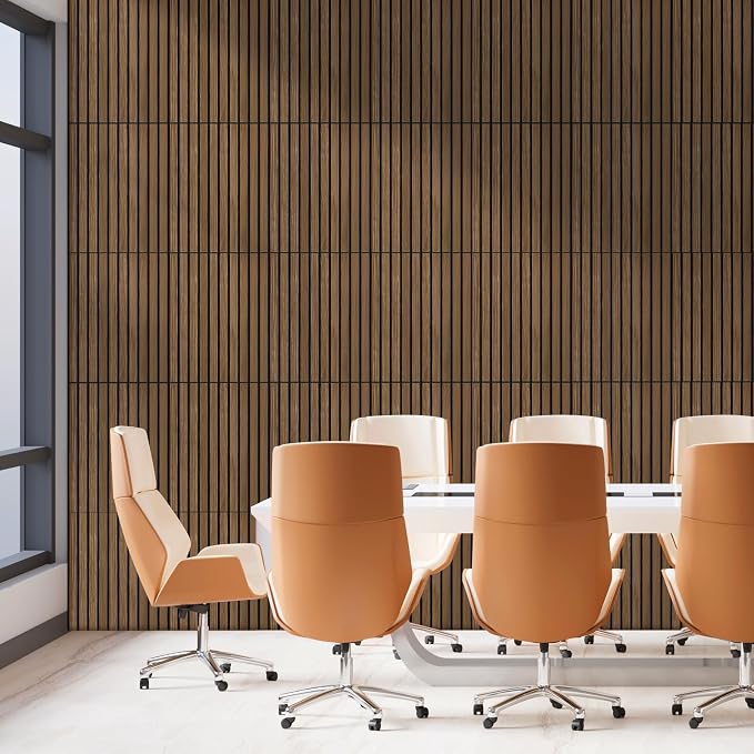 16" x 12" Acoustic Panels 12 Pack, Self-Adhesive 3D Wall Tile Walnut | Polyester Panels for Sound Absorption, Covers 16 Sq Ft, Odor-free, Harmless to Breathe & Touch, Reduce Noise and Echo, Walnut - Image 6
