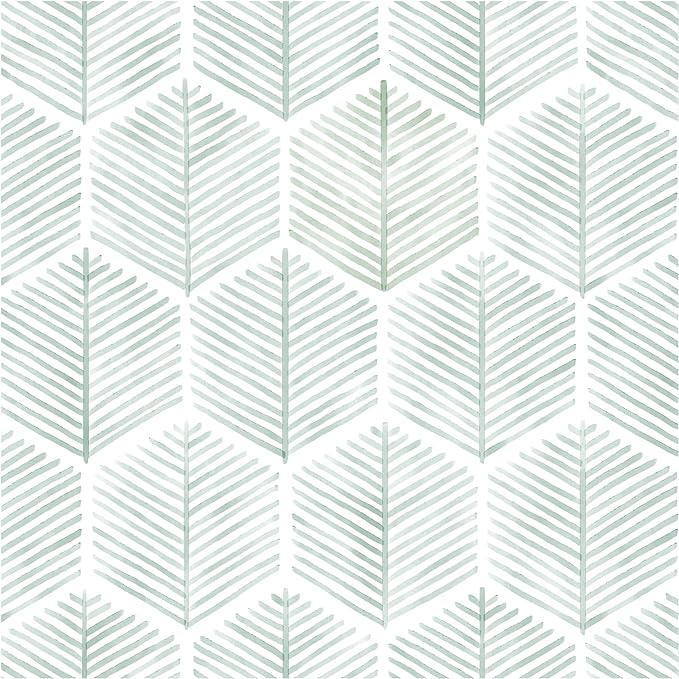OSECAGE Modern Peel and Stick Wallpaper Boho Contact Paper 17.3''×393'' | Geometric Self Adhesive Wallpaper Removable White and Green Wall Paper Decorative for Bedroom Bathroom Cabinets Decor Vinyl by OSECAGE