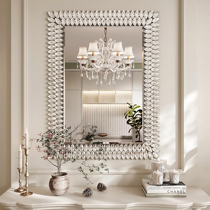 Kelly Miller 30"x40" Jeweled Luxury Rectangle Decorative Wall Mirror by KellyMiller