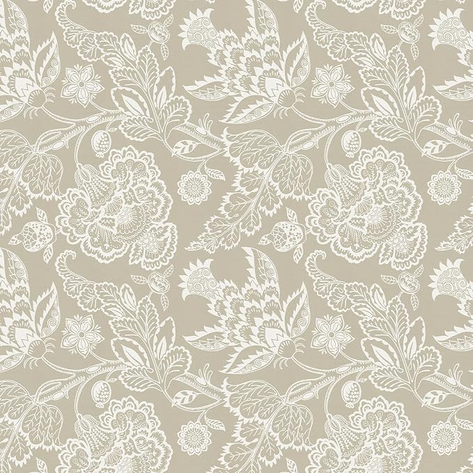 Hopepak 17.3"×197" Vintage Floral Peel and Stick Wallpaper for Bedroom Bathroom Botanical Contact Paper Retro Self - Adhesive Removable Waterproof Wall Paper Decor Easy DIY Home Upgrade by Hopepak