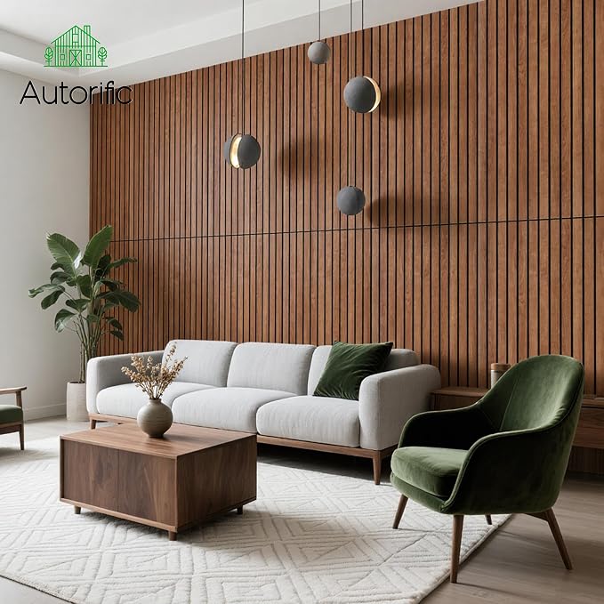 Acoustic Panels,10 Pack Sound Panels,47.2”x23.6”x0.35”,Cherry | Acoustic Wall Panels with Simulated Wood Grain Finish,Decorative Sound Dampening Panels, High-Density Polyester Fiber - Image 5