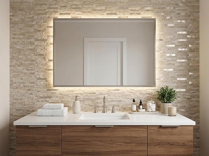 Yipscazo 10 Sheets Peel and Stick Stone Metal Tile Backsplash, Stick on Tiles for Backsplash Kitchen, Bathroom, Laundry Room, Camper, Fireplace (12'' X 12'', Rustic Stone) - Image 4