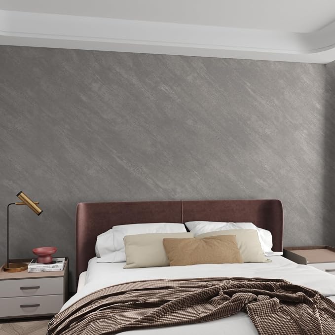 3yecao 16"×354" Faux 3D Grey Concrete Wallpaper Peel and Stick Thick Gray Concrete Contact Paper Matte Textured Removable Cement Wallpaper Stickers for Bedroom Bathroom Basement Gym Walls by 3YECAO