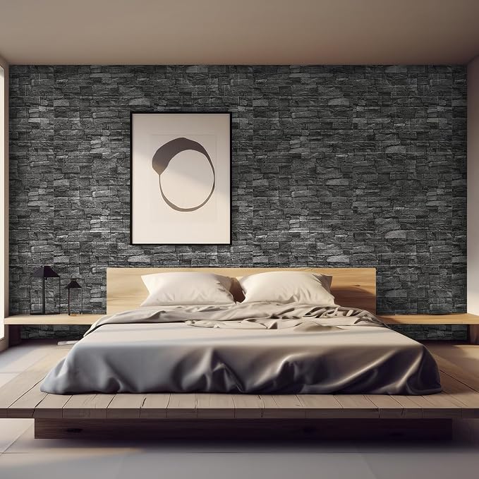 Yutianli 20PSC 3D Wall Panels Peel and Stick Faux Brick Wall Panels Self-Adhesive 3D Brick Wallpaper Foam Stone Wall Panel - Image 6
