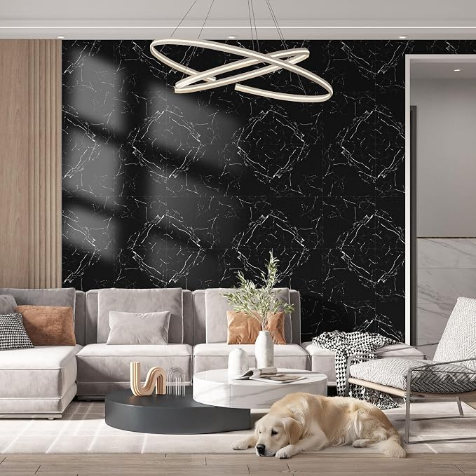 Vieshful 20pcs Peel and Stick Backsplash Tile，12"x12" Self Adhesive Marble Tile for Wall, PVC Waterproof Shower Wall Panels, Back Splash Stick on Tiles for Kitchen Bathroom Living Room, Not Real Tile - Image 6
