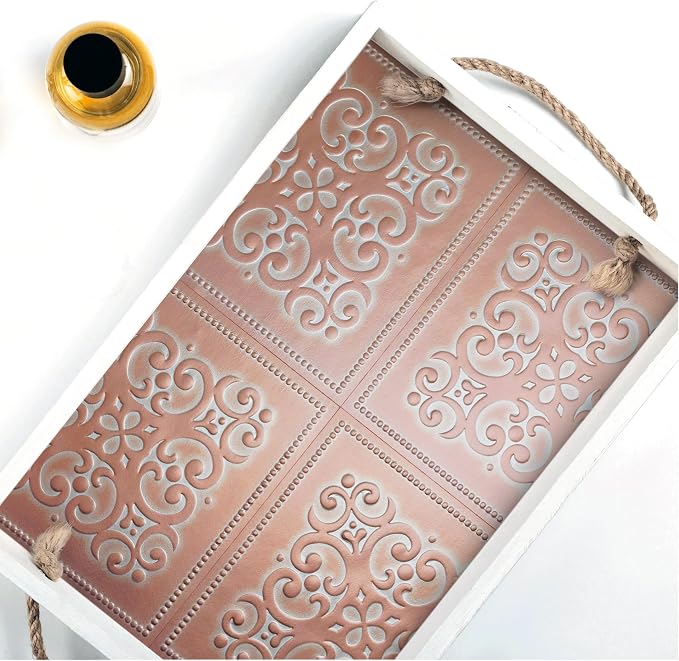 Main Street Peel and Stick Wallpaper Tiles, Patina Copper, 24-Pack | 8 x 8 in tile size, Removable, Self Adhesive, Renter-Friendly, For Kitchen and DIY Projects - Image 6