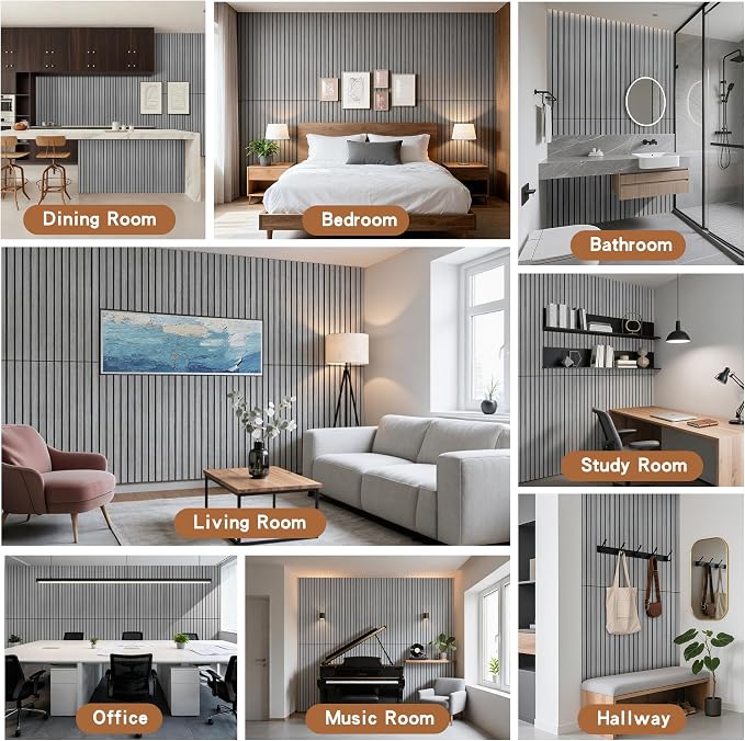 Acoustic Panels, 4 Pack 47.2”x23.6” Soundproof Panels,Gray Oak | Soundproof Panels with Simulated Wood Grain Finish,Acoustic Wall Panels,Decorative Wall Panels, High-Density Polyester Fiber - Image 8