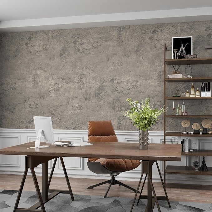 3yecao Grey Concrete Contact Paper Gray Concrete Wallpaper Peel and Stick | 16"×118"Thick Light Beige Cement Contact Paper Waterproof Vinyl Industrial Self Adhesive Cement Wall Sticker for Countertops - Image 6