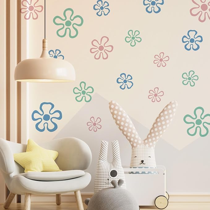 Ocean Flower Wall Decals, Peel and Stick Under the Sea Floral Bubble Mural, Playful Sea Flower Wall Stickers for Kids, Boys and Girls Room, Bedroom & Nursery Decor (Ocean Flower Wall Decals) - Image 6