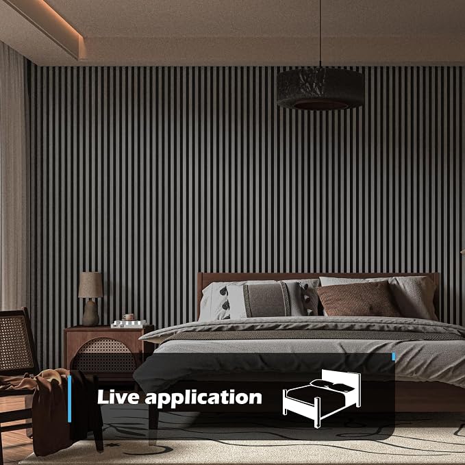 Art3d 2-Pack 94.5" x 24" Acoustic Wood Panels for Wall, 31 sq.ft Soundproof Wood Slat Panels, 3D Fluted Sound Absorbing Paneling for Interior Wall Decor, Living Room, Bedroom - Smoky Oak - Image 2