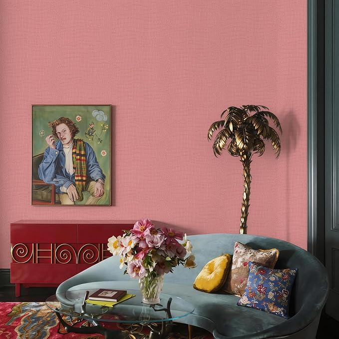 Zeeko Pink Coffee Crocodile Peel and Stick Wallpaper 17.3" x 118" | Textured Embossed Contact Paper Removable Waterproof Self Adheisve Wall Paper for Cabinet Bedroom Bathroom - Image 2