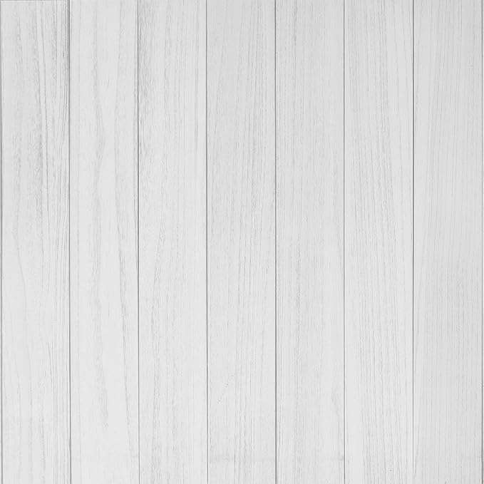 Brosisincorp Real Wood Shiplap Peel and Stick Wall Panel White 10 Pcs | Natural Paulownia Wood Plank for Interior Rustic Accent Wall, Easy DIY Self Adhesive, 35.43" L x 5" W Each, Covers 12.4 Sq Ft - Image 4