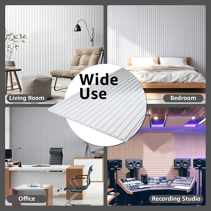 Art3dwallpanels Acoustic Panels, 48" X 24" X 0.71", White, 5 Pack | Soundproof Wall Panels, Self Adhesive, High Density Sound Absorbing, Acoustic Treatment for Recording Studio, Office - Image 6