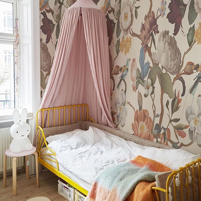 Zeeko Vintage Beige Floral Peel and Stick Wallpaper Mural, 98" x 59" | Large Flower Art Deco Wall Murals, Ideal for Bedroom TV Background Wall Paintings, Home Decor - Image 4