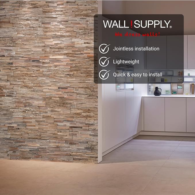 Wall!Supply 3D Wall Panels – Reclaimed Whitewash Asian Teak Wood – Home Decor Wallpaper Alternative for Living Room, Bedroom & Office – Easy DIY Installation – 10 Pack, Covers 9.6 Sq Ft | Real Reclaimed Asian Teak, Wallpaper Alternative, Easy DIY Insta... - Image 2