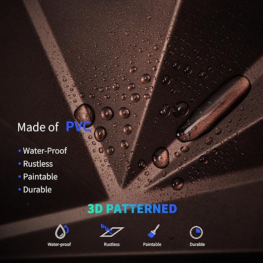 Art3dwallpanels Antique Copper 33 Pack 3D Wall Panels for Interior Decor, PVC Textured Wall Panels 12''x12'' Cover 32.Sq.Ft.Antique Copper | PVC Accent Wall Panels for Interior Wall Decor, Living Room Lobby Bedroom Hotel Office - Image 3