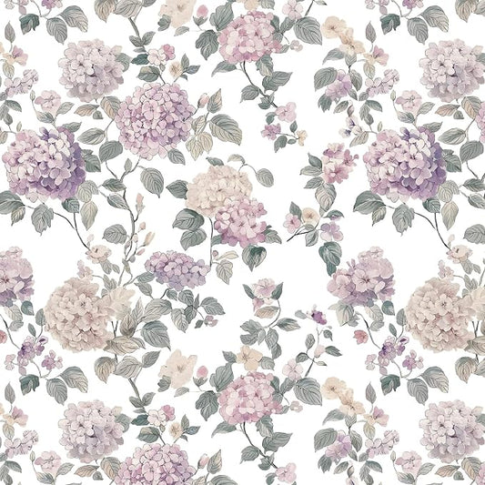 CiCiwind Floral Peel and Stick Wallpaper, Vintage Boho Floral Contact Paper Botanical Nature Farmhouse Removable Self Adhesive Wallpaper for Cabinets Bathroom Covering Wall Decorative 17.3" x 197" by CiCiwind
