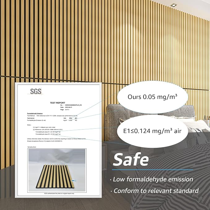Art3d 2-Pack Fluted Acoustic Wood Slat Wall Panel, 47.2 x 23.6 Inch, Oak | Noise Control, Easy to DIY, Natural Texture, Sustainable Material, Ideal for Homeowners, Designers, for Living Room, Office - Image 4