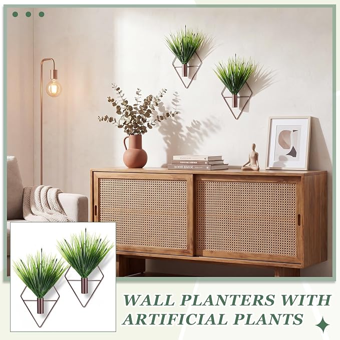 Canlierr 4 Pcs Wall Decor Hanging Planters, Aquatic Plant, Bronze - Image 4