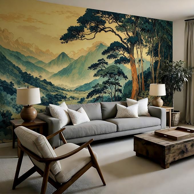 Forest Wall Murals Peel and Stick Self Adhesive Canvas Wallpaper | Large Removable Woodland Mural for Living Room Bedroom Office Home Decor and Accent Walls in Multiple Standard Sizes - Image 4