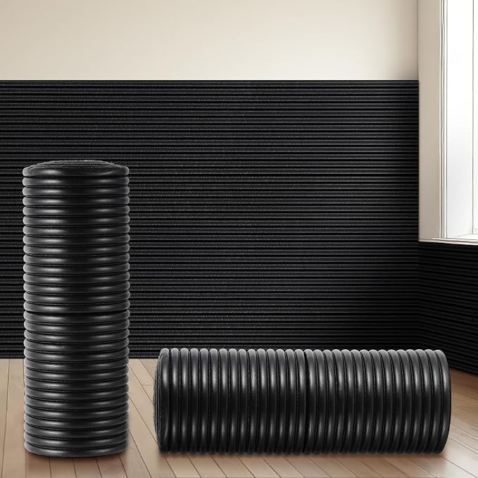 15.8 x 78.7 Inch Wall Padding for Kids, Black, 1 Roll | Anti Collision Wall Padding Padded Wall Panels 3D DIY Headboard for Autism Playroom Nursery Bedroom Living Room Corner Guards by Unknown
