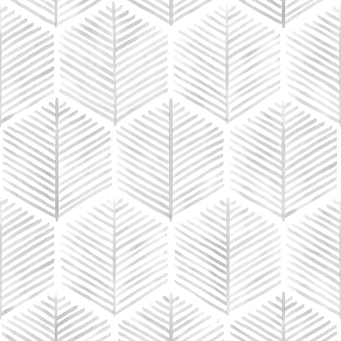 MelunMer Modern Peel and Stick Wallpaper Boho Contact Paper 17.3''×787'' | Grey and White Self Adhesive Removable Wallpaper for Bedroom/Bathroom Waterproof Geometric Contact Paper for Cabinets, Drawer by MelunMer