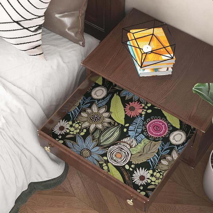 Laatse Boho Wallpaper Peel and Stick 17.5"x393", Dark Green Contact Paper | Self Adhesive/Removable/Waterproof/Thick Vinyl Wall Paper for Bathroom Bedroom Shelf Cabinet Drawer,Prepasted,Easy Peel - Image 7