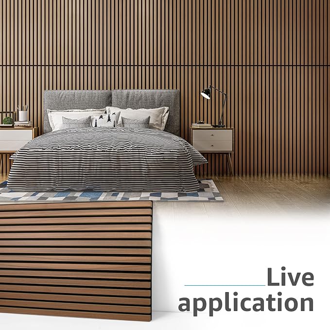 Art3d 2-Pack Fluted Acoustic Wood Slat Wall Panel, 47.2 x 23.6 Inch, Walnut | Noise Control, Easy to DIY, Natural Texture, Sustainable Material, Ideal for Homeowners, Designers, for Living Room, Office - Image 6