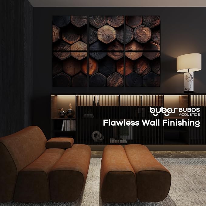 BUBOS 6 Pack Art Acoustic Wall Panels,70.8”x47.2”Self Adhesive for Home Decor | Peel and Stick, for Home Office, Studio & Wall Decor Sound Treatment, Wall Panels for Noise Reduction & Stylish Room - Image 7
