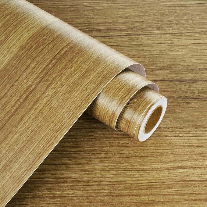 WESTICK Thick Brown Wood Wallpaper Kitchen Countertops Peel and Stick Waterproof Wood Grain Contact Paper for Cabinets 17.7" x 120" Removable Wooden Wall Paper for Table Desk Vinyl Wrap Backplashes - Image 7