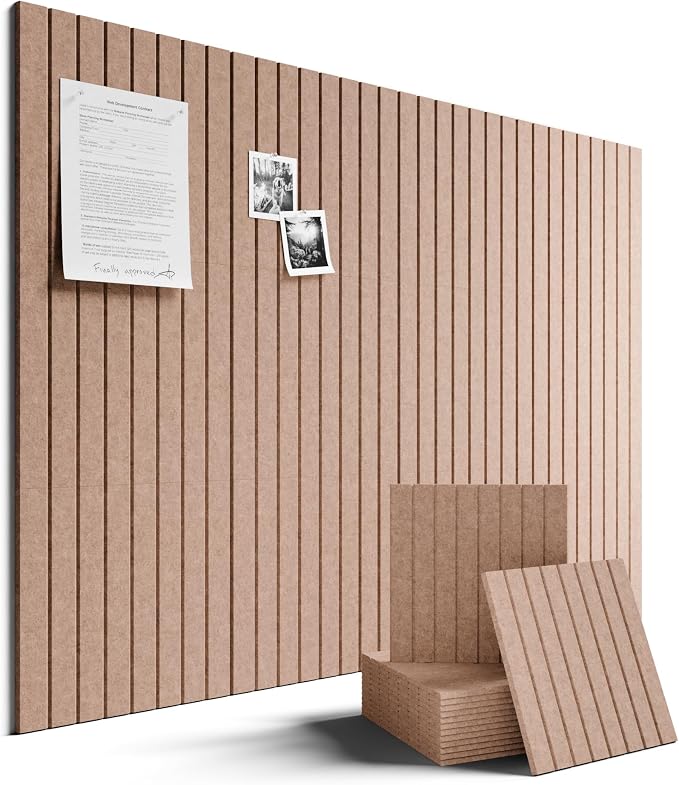 Fluxynara 48" x 36" Large Felt Bulletin Board, Terracotta | 12 Pack Cork Board Alternative with 60 Safe Adhesive Tabs, Pin Boards for Wall Decor, Home, Office, Classroom,Dorm by FLUXYNARA