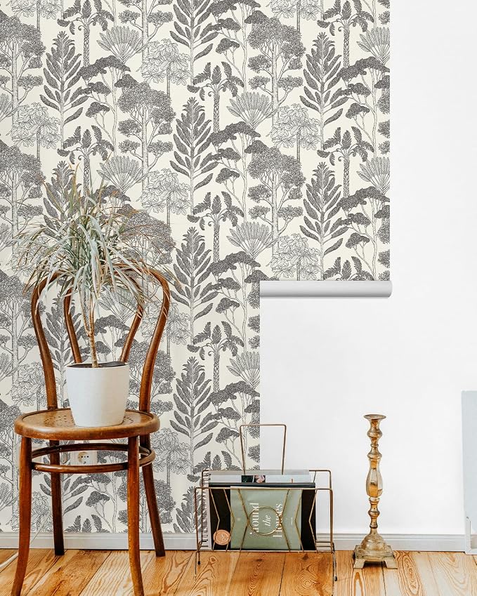 Forest Wallpaper Peel and Stick Vintage Tree Wall Paper787in 17.3in | Upgraded Vinyl,Easy Match,Boho Wall Mural for Bathroom Waterproof,Self Adhesive,Removable, Bedroom Contact Paper for Cabinet - Image 2