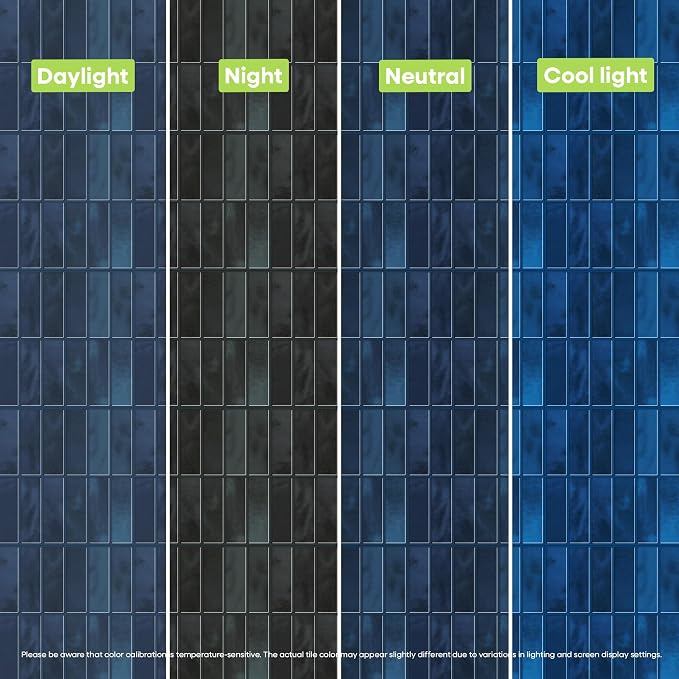 Select 5 Pack Peel and Stick Backsplash Square Tiles, 12x12 in, Blue | Extra Thick 3D Wall Panels, Heat & Water Resistant, Easy DIY Kitchen, Bathroom, Laundry, Fireplace & Rental Home Wall Décor - Image 9