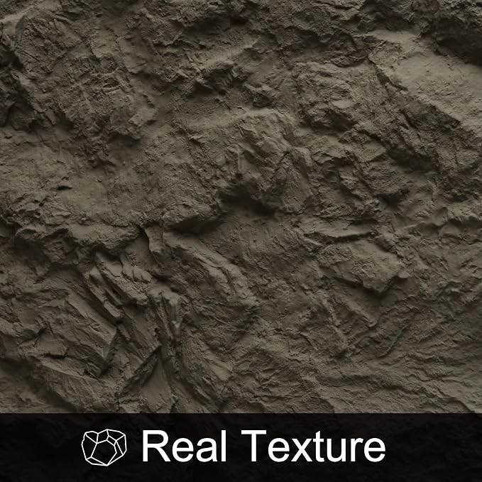 KASARO 3D Faux Stone Wall Panels, 4 Pack PU Wainscoting Grey | Thicker PU panels with realistic cement stone texture for accent walls, home & office decor, easy install, 43.3" x 23.6" - Image 3
