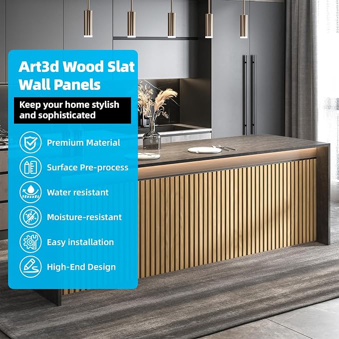 Art3d Wood Slat Wall Panels, Fluted MDF, 6-Pack, 94.6 x 7.4 in,Boxwood | 3D Textured Panels for Accent Walls, Ideal for Living rooms, Bedrooms, Offices, Entryways and Studios - Image 4