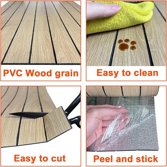 YU LI 3DH Peel and Stick PVC Slat Wall Panel 118"x15.75" Self-Adhesive Thick Faux Oak Wood Grain Wallpaper Panel 3D Soundproof Wall Panels for Walls & Ceilings - Image 6