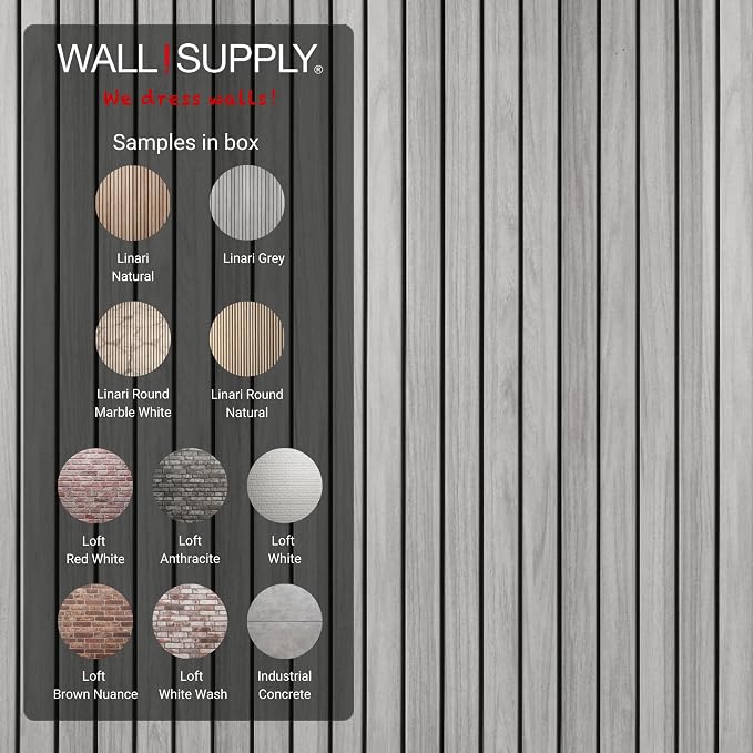 Wall!Supply 3D Wall Panels Sample Box, Multiple Styles | Lightweight EPS Foam, Wallpaper Alternative, Easy DIY Installation, for Living Room, Bedroom, Office - Image 3