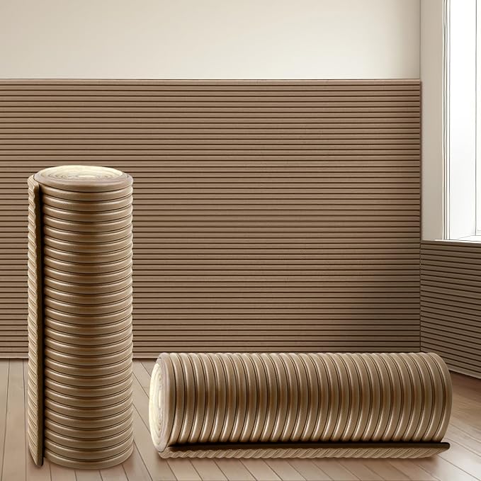 15.8 x 78.7 Inch Wall Padding for Kids, Brown, 1 Roll | Anti Collision Wall Padding Padded Wall Panels 3D DIY Headboard for Autism Playroom Nursery Bedroom Living Room Corner Guards by Unknown