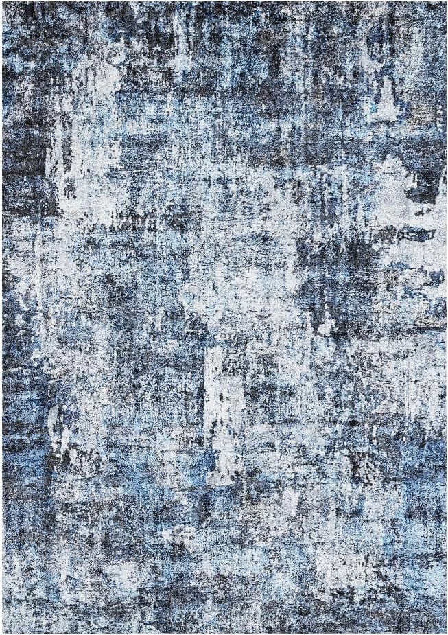 Rug Runners for Hallways 3x10 Non Slip– Washable Long Kitchen Runner, Low-Pile Thin Modern Abstract Floor Rug for Indoor Entryway, Bedroom, Living Room (Navy Blue) - Image 2