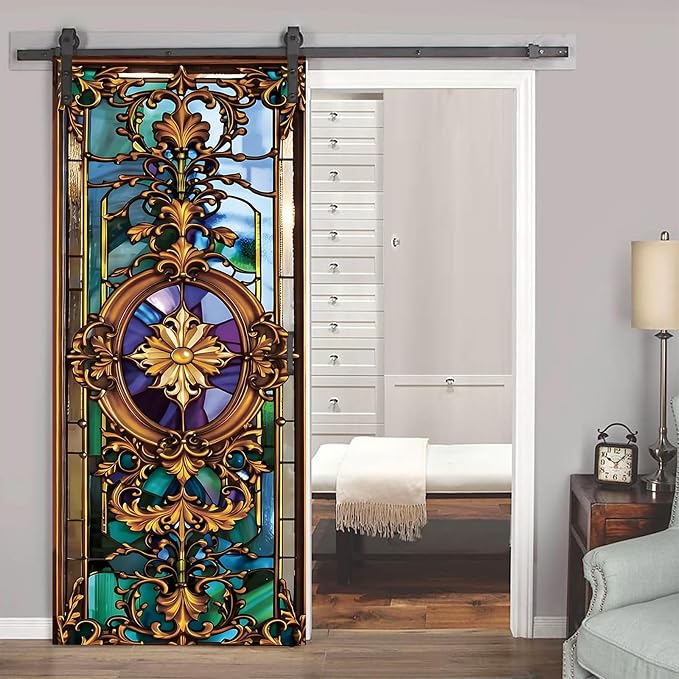 TUOKING Door Sticker,Peel and Stick Removable Vinyl Door Decals | Wallpaper Waterproof Self-Adhesive Mural for Home Decor,Wall Covers Poster,30.3" W x 78.7" L, Set of 2 Sheets - Image 5