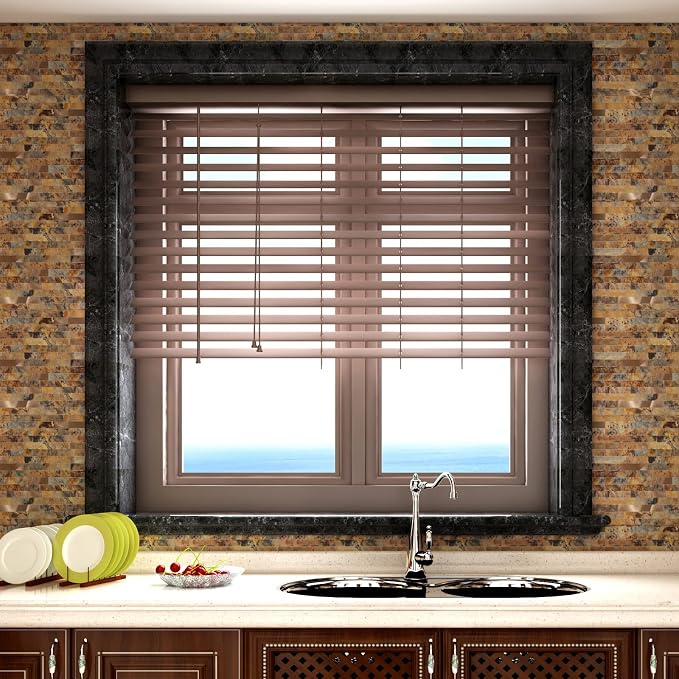 Yipscazo Peel and Stick Stone Metal Backsplash, Stick on Tiles for Backsplash Kitchen (Brown Stone Rock, 5-Pack) - Image 3