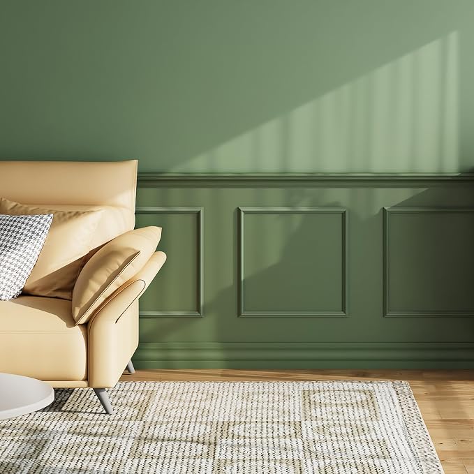 INMOZATA Pre-Cut Peel and Stick Wall Molding Wainscoting Panels, 20" x 20" | Strong Adhesive, Paintable, Easy to install, Ideal for Interior Wall Decor Living Room Bedroom Hallway - Image 2