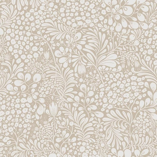 Heroad Peel and Stick Wallpaper Boho Beige Contact Paper Floral Wall Paper Removable Self Adhesive Wallpaper for Cabinet Bedroom Living Room Entryway Walls Bathroom Waterproof Vinyl Roll 17.3''x787'' by HeroadBrand