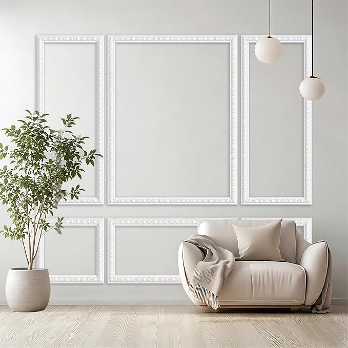 Peel and Stick Wall Molding Kit, Premade Accent Wainscoting Panels,24x60in | 3 Set,Pattern,Self Adhesive,Paintable,PVC,Pre-Cut - Image 5