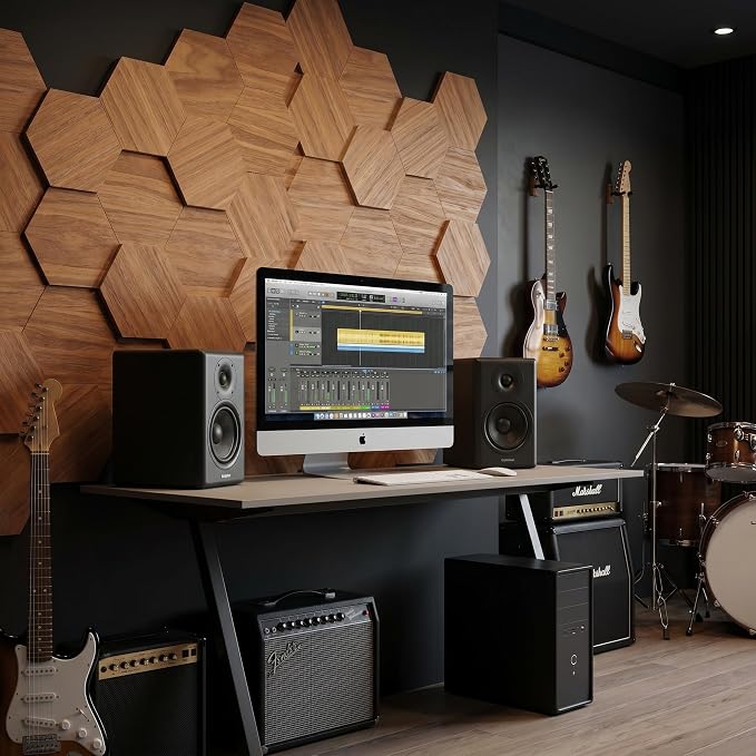 Wood Panels for Wall Hexagon, 15Pack 13.78"x12" (17.2ft²) 3D Wall Panels | Decorative Acoustic Panels for Living Room, Bedroom, Office, Chestnut Walnut - Image 6