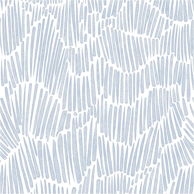 Theper Blue Contact Paper Modern Peel and Stick Wallpaper Boho 17.3"×197" | Striped Wallpaper Self Adhesive Removable Wall Paper for Bedroom Waterproof White and Blue Wallpapers Vinyl Roll by Theper