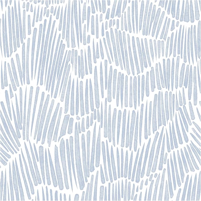 Theper Blue Contact Paper Modern Peel and Stick Wallpaper 17.3"×590" | Boho Wallpaper Striped Removable Self Adhesive Wall Paper for Bedroom Waterproof White and Blue Wallpapers for Home Vinyl by Theper