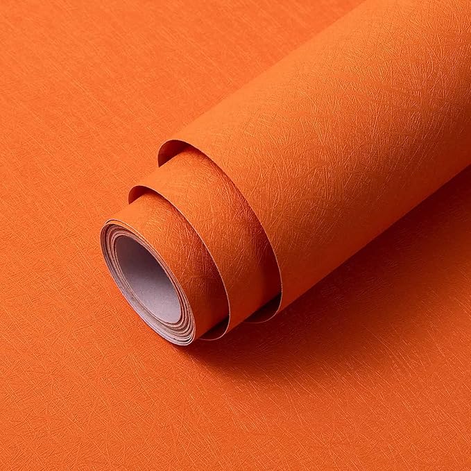 Orange Peel and Stick Self Adhesive Wallpaper Countertop Contact Paper | Removable Embossed Silk Waterproof Bathroom Wallpaper 15.7" X 393.7" Kitchen Vinyl Wrap for Cabinet Shelf Liner Paper by Abyssaly